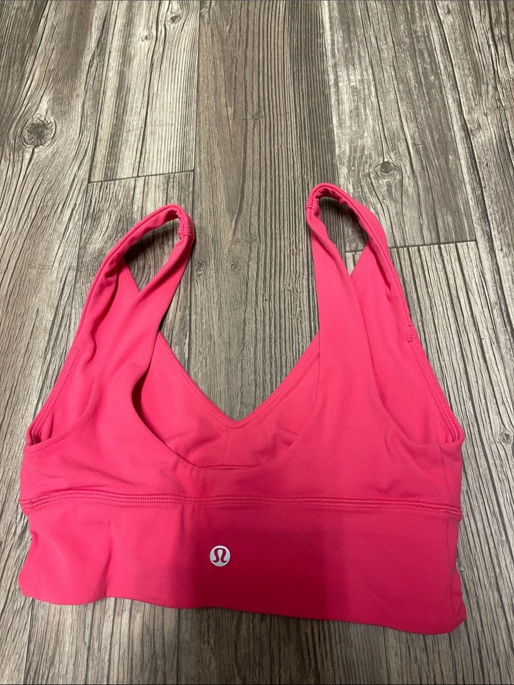 lululemon athletica Hot Pink V-Neck Athletic Sports Bra size 4